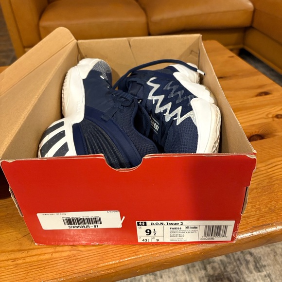 Adidas Navy and White don issue 2 FW8561 Athletic Shoes - Picture 8 of 14